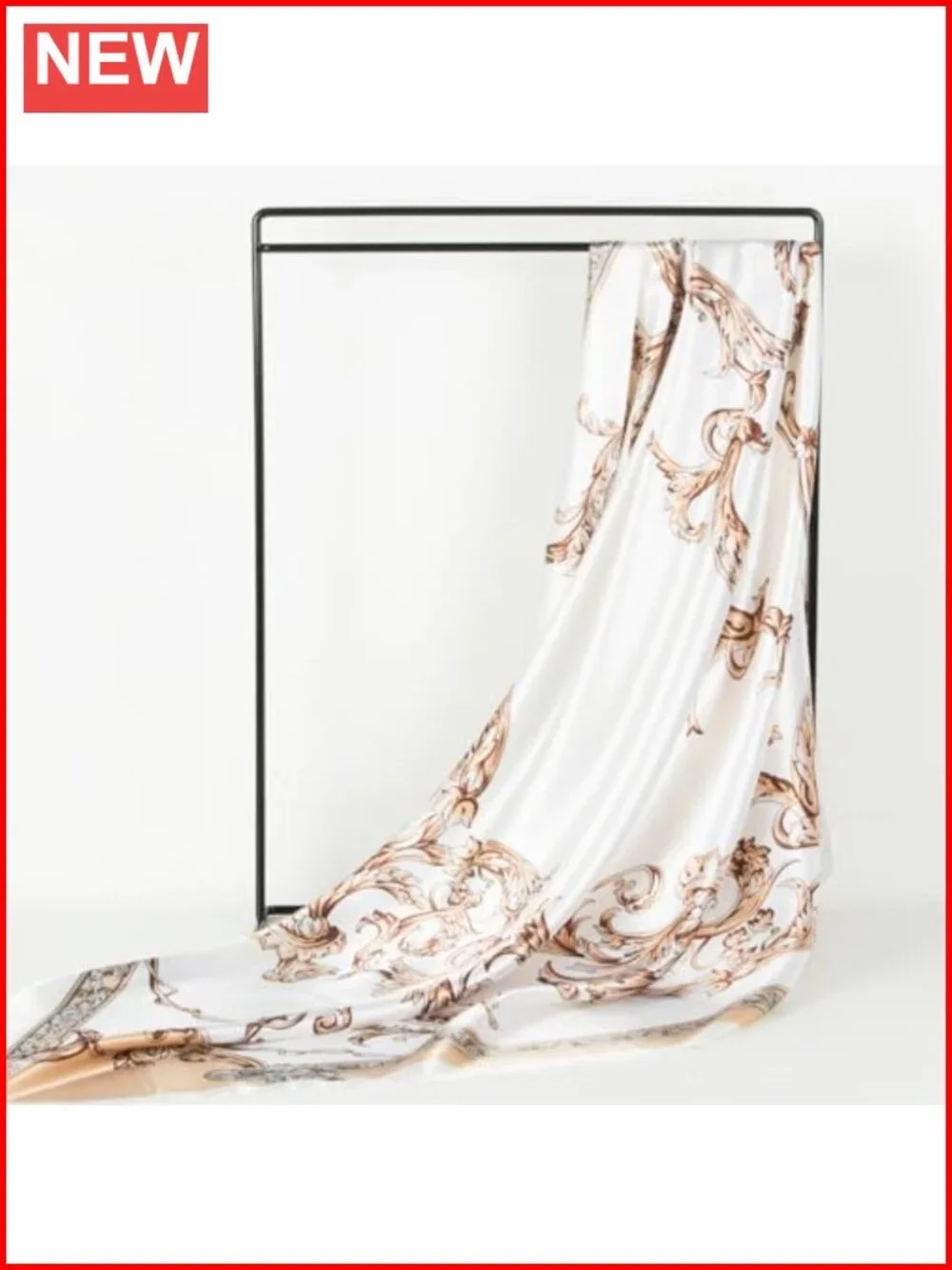 Women's 35x35 Polyester Square Scarf Head Wrap Fashion Scarf